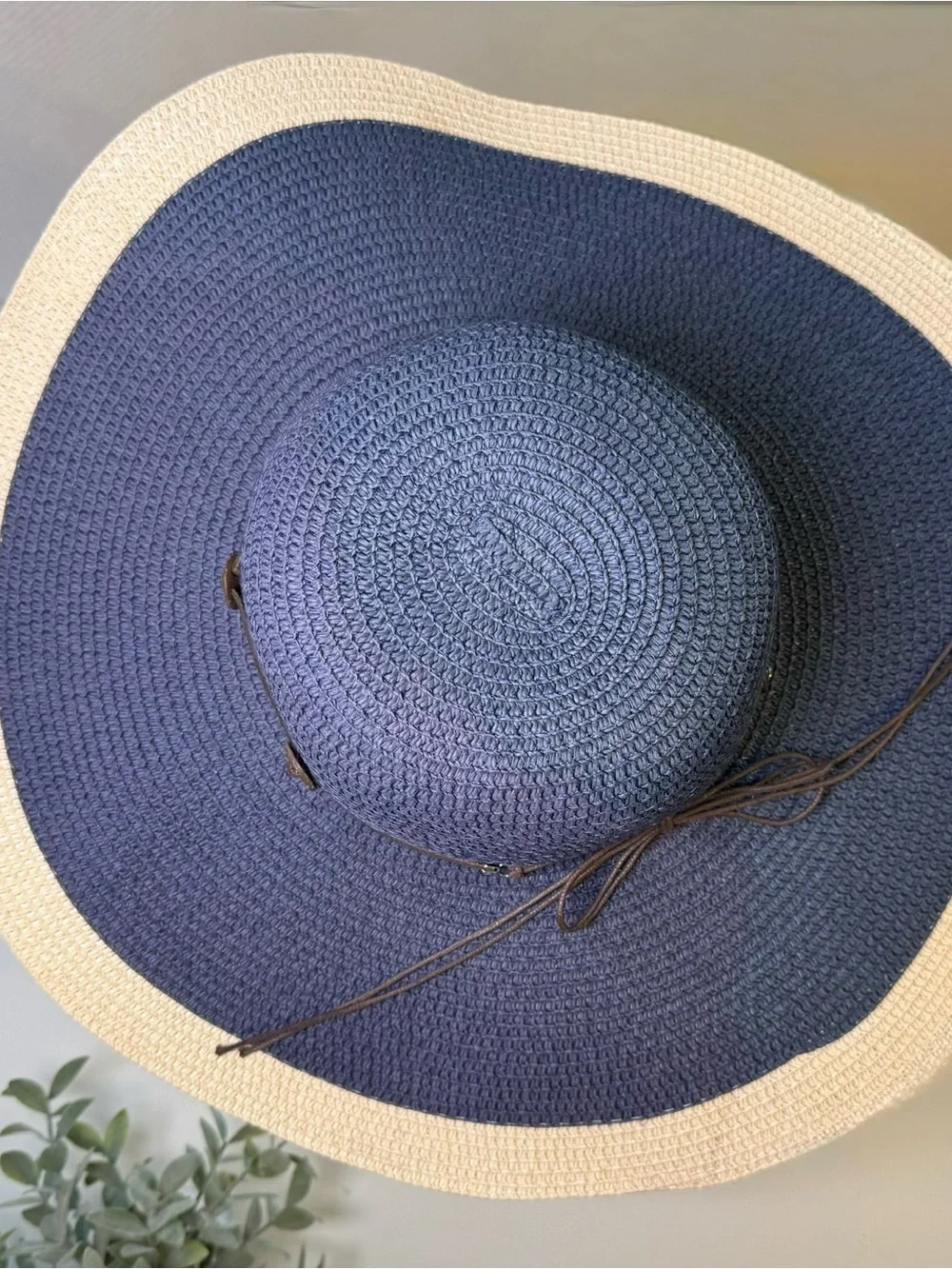 Lucky 7 Women’s Wide Brim 2 Tone 100% Paper, Straw Floppy Feminine Beach Sun Hat